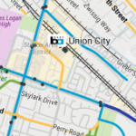 Union City bike lanes map preview